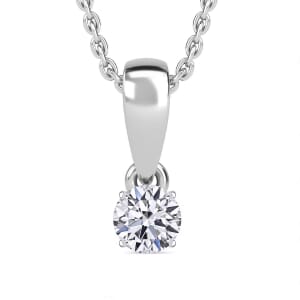 Luxuriant Lab Grown Diamond 0.50 ctw Pendant Necklace in Rhodium Over Sterling Silver 20 Inches