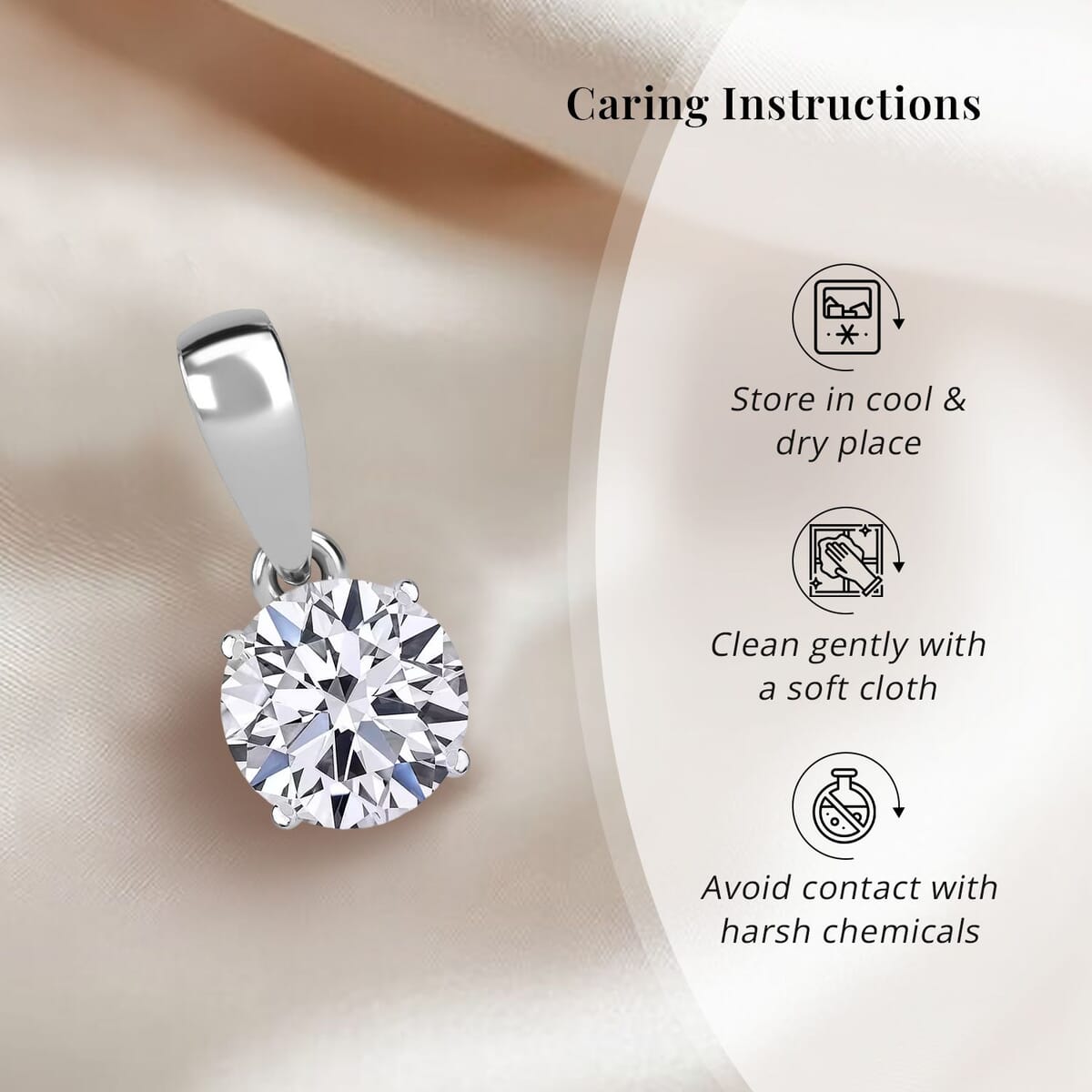 Luxuriant Lab Grown Diamond 0.50 ctw Pendant Necklace in Rhodium Over Sterling Silver 20 Inches image number 7
