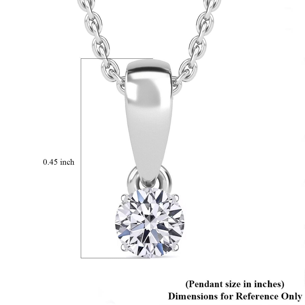 Luxuriant Lab Grown Diamond 0.50 ctw Pendant Necklace in Rhodium Over Sterling Silver 20 Inches image number 9