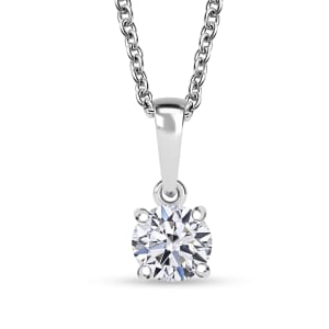 Luxuriant Lab Grown Diamond VS 0.50 ctw Pendant Necklace in 14K White Gold 20 Inches