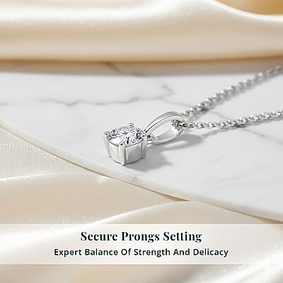 Luxuriant Lab Grown Diamond VS 0.50 ctw Pendant Necklace in 14K White Gold 20 Inches