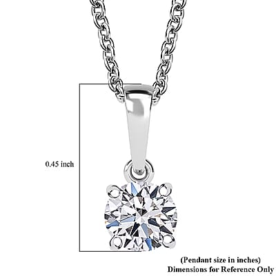 Luxuriant Lab Grown Diamond VS 0.50 ctw Pendant Necklace in 14K White Gold 20 Inches