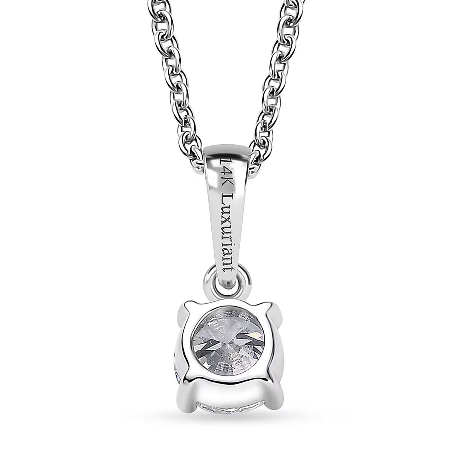 Luxuriant Lab Grown Diamond VS 0.50 ctw Pendant Necklace in 14K White Gold 20 Inches