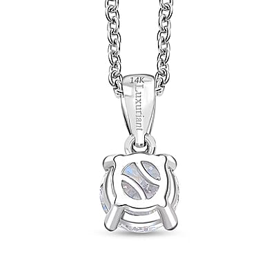 Luxuriant Lab Grown Diamond E-F VS 1.00 ctw Pendant Necklace in 14K White Gold 20 Inches
