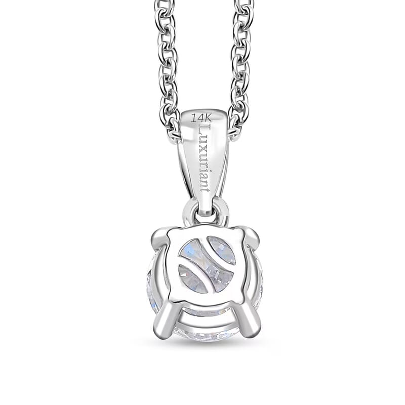 Luxuriant Lab Grown Diamond E-F VS 1.00 ctw Pendant Necklace in 14K White Gold 20 Inches