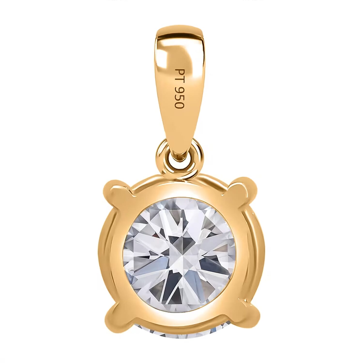 IGI Certified Luxuriant Lab Grown Diamond E-F VS 2.00 ctw Pendant Necklace in 14K Yellow Gold 20 Inches (Del. In 8-10 Days)