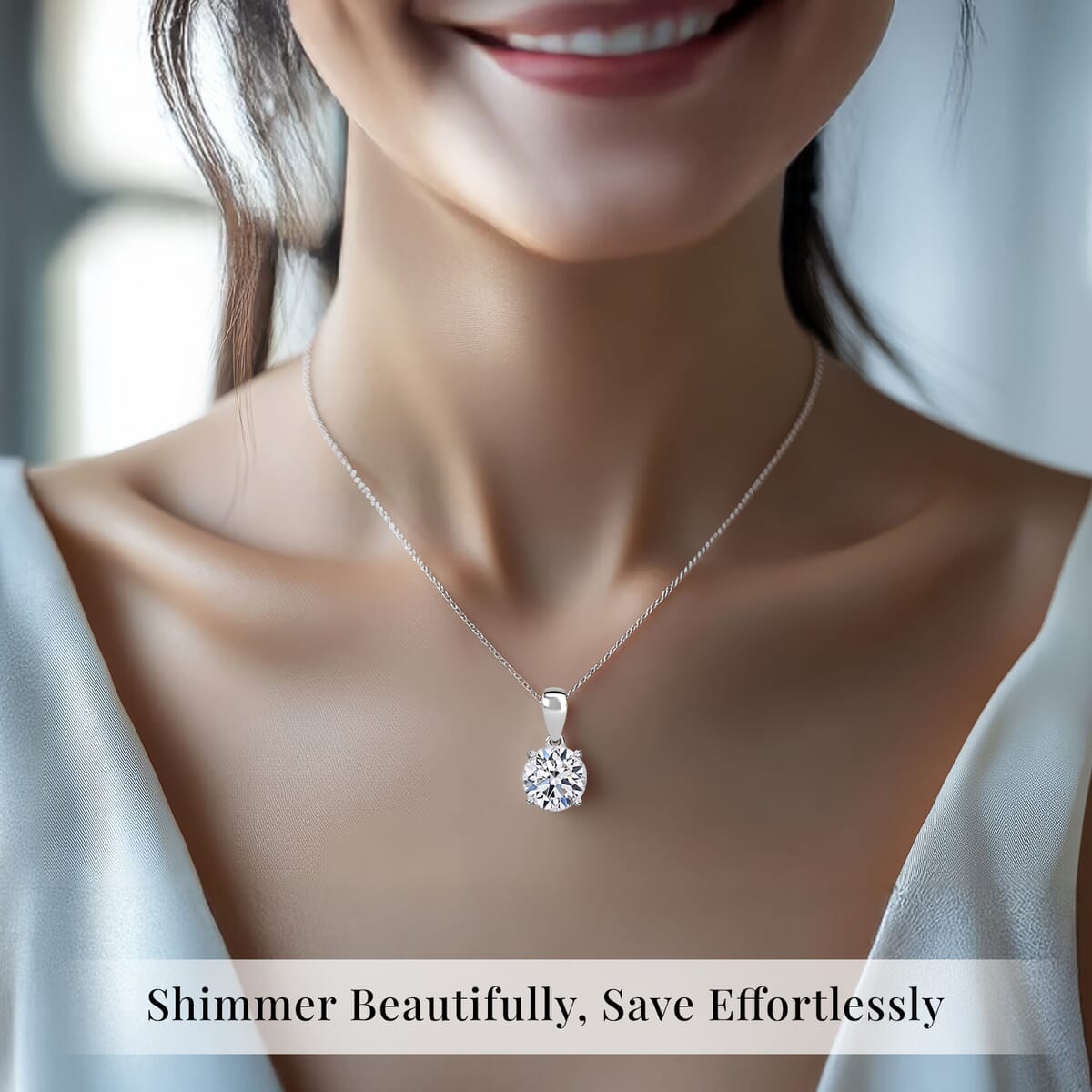 IGI Certified Luxuriant Lab Grown Diamond E-F VS 3.00 ctw Pendant Necklace in 14K White Gold 20 Inches image number 1