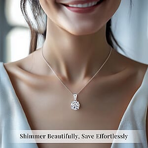 IGI Certified Luxuriant Lab Grown Diamond E-F VS 3.00 ctw Pendant Necklace in 14K White Gold 20 Inches (Del. In 8-10 Days)