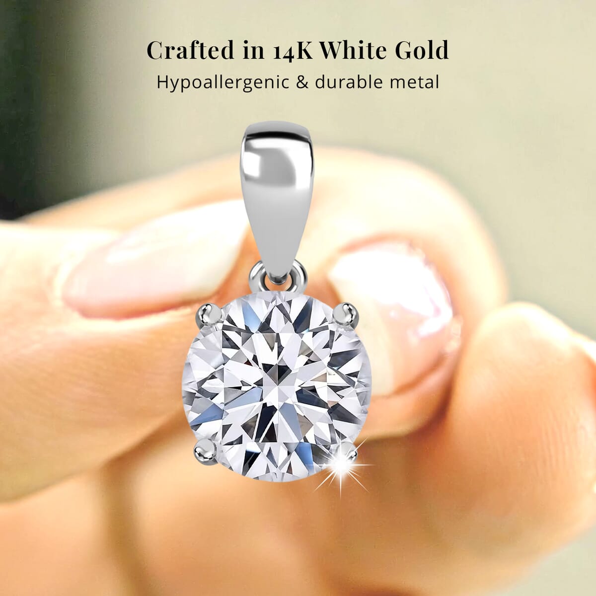 IGI Certified Luxuriant Lab Grown Diamond E-F VS 3.00 ctw Pendant Necklace in 14K White Gold 20 Inches image number 4