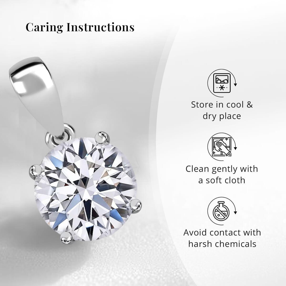 IGI Certified Luxuriant Lab Grown Diamond E-F VS 3.00 ctw Pendant Necklace in 14K White Gold 20 Inches image number 7