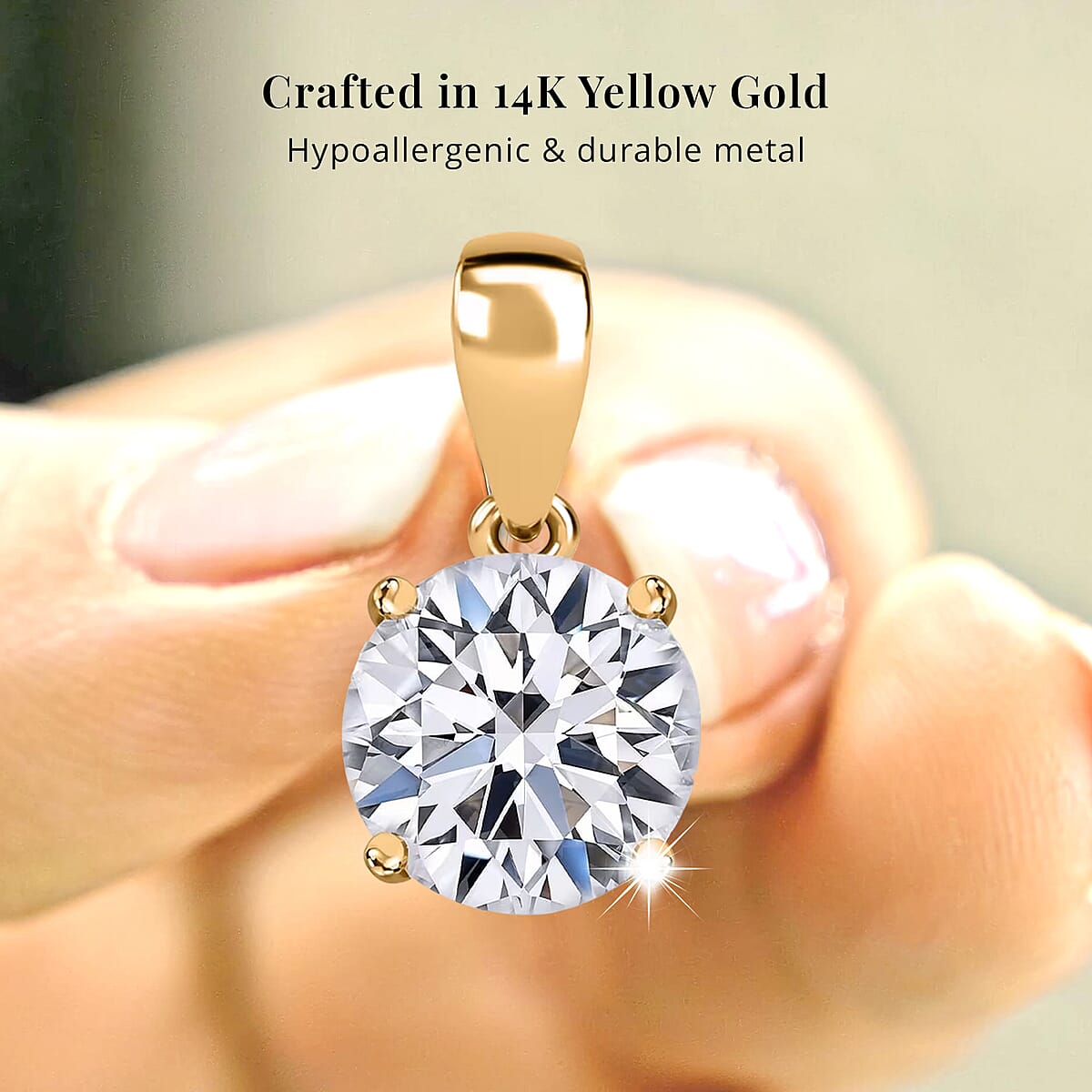IGI Certified Luxuriant Lab Grown Diamond E-F VS 3.00 ctw Pendant Necklace in 14K Yellow Gold 20 Inches image number 4