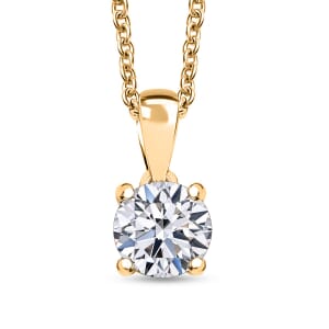 Luxuriant Lab Grown Diamond G-H SI 1.00 ctw Pendant Necklace in 14K Yellow Gold 20 Inches