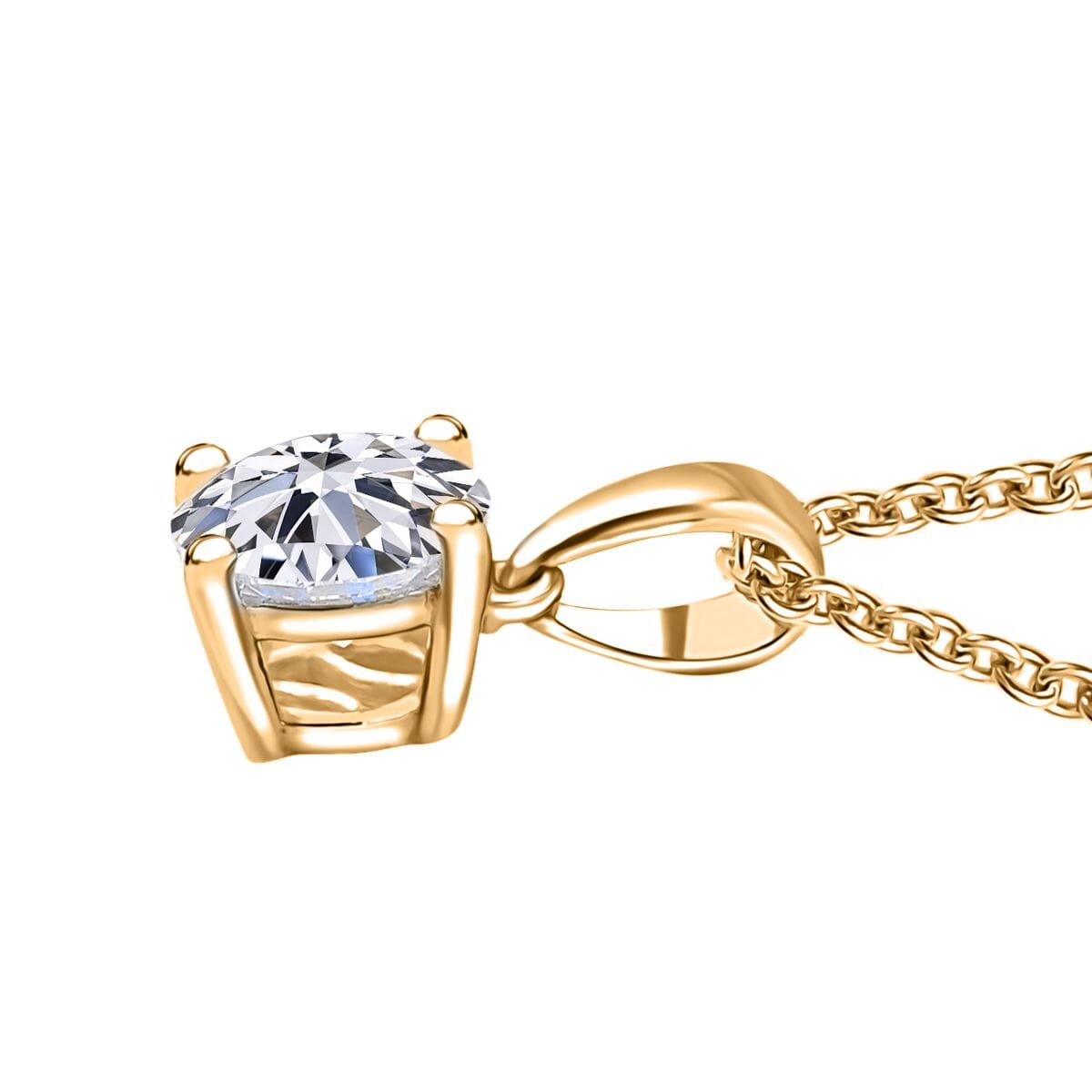 Luxuriant Lab Grown Diamond G-H SI 1.00 ctw Pendant Necklace in 14K Yellow Gold 20 Inches image number 3