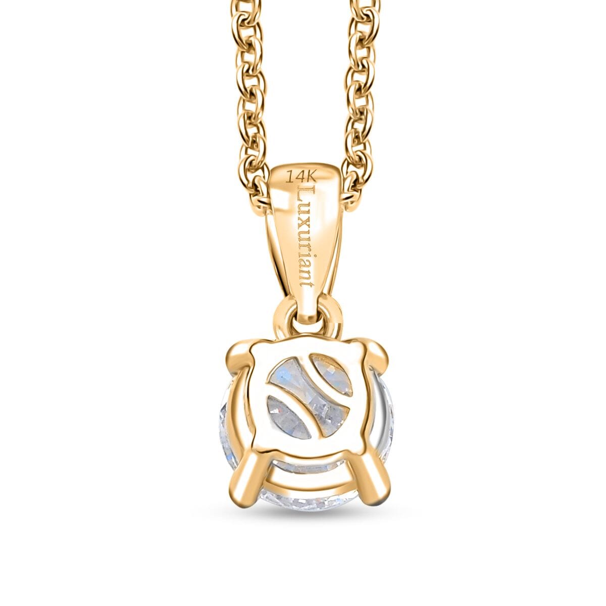 Luxuriant Lab Grown Diamond G-H SI 1.00 ctw Pendant Necklace in 14K Yellow Gold 20 Inches image number 4