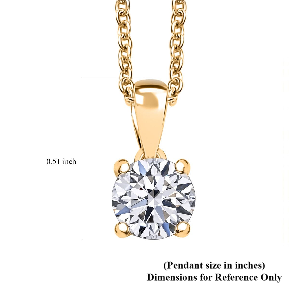 Luxuriant Lab Grown Diamond G-H SI 1.00 ctw Pendant Necklace in 14K Yellow Gold 20 Inches image number 5