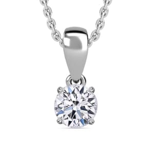 Luxuriant Lab Grown Diamond G-H SI 1.00 ctw Pendant Necklace in 14K White Gold 20 Inches