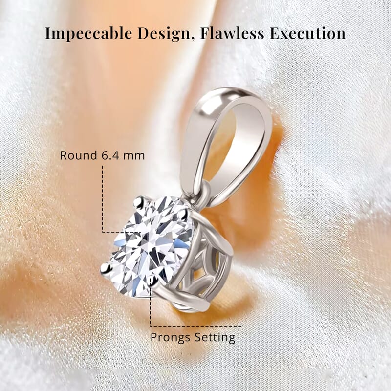 Luxuriant Lab Grown Diamond G-H SI 1.00 ctw Pendant Necklace in 14K White Gold 20 Inches