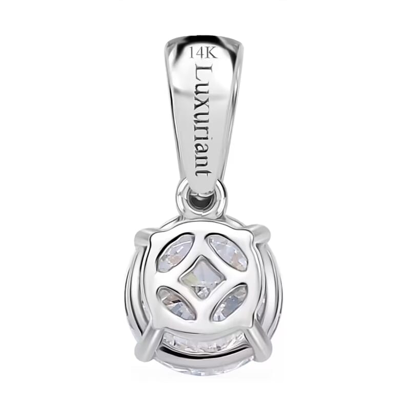 Luxuriant Lab Grown Diamond G-H SI 1.00 ctw Pendant Necklace in 14K White Gold 20 Inches