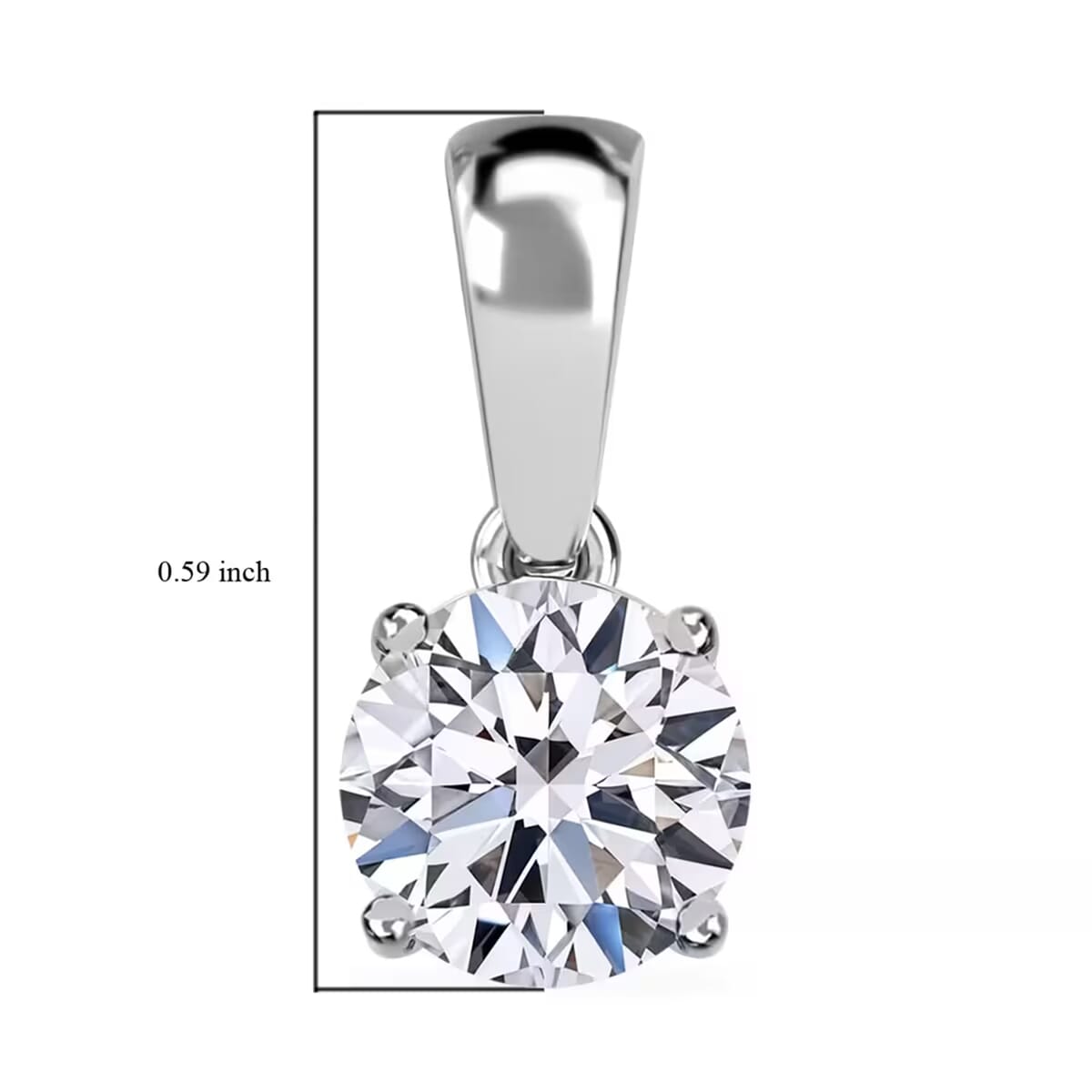 Luxuriant Lab Grown Diamond G-H SI 1.00 ctw Pendant Necklace in 14K White Gold 20 Inches image number 9