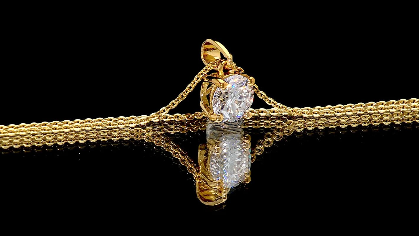 Luxuriant Lab Grown Diamond G-H, SI 0.50 ctw Solitaire Pendant in Platinum Over Sterling Silver (Del. in 12-15 Days)