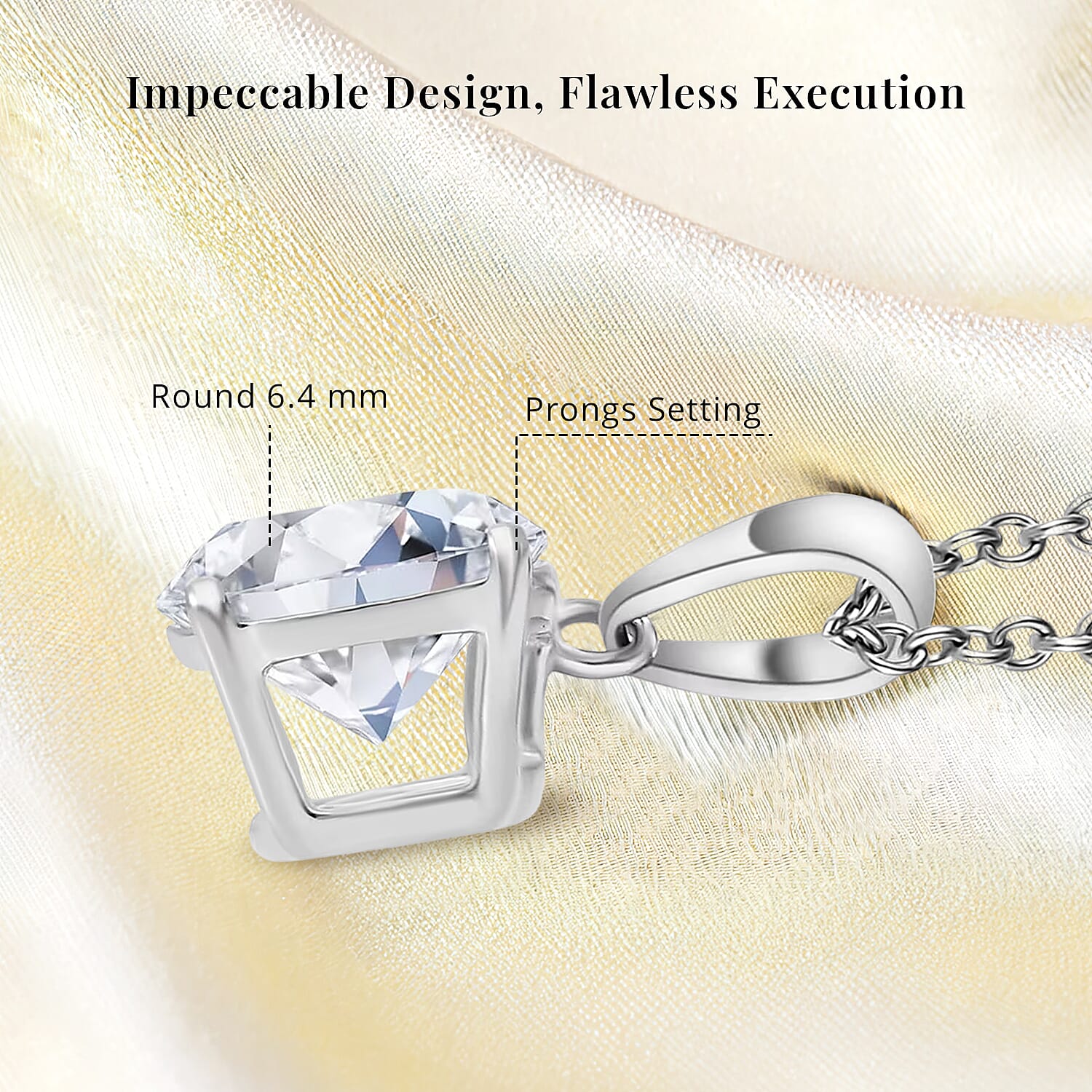 Luxuriant Lab Grown Diamond G-H SI 1.00 ctw Pendant Necklace in Rhodium Over Sterling Silver 20 Inches