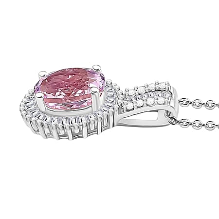 Martha Rocha Kunzite / Rhodium Over Sterling Silver - Product card gallery slide 3 (10176673022265)