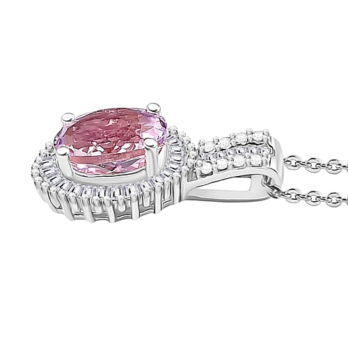 Martha Rocha Kunzite / Rhodium Over Sterling Silver - Product card gallery slide 3 (9432769200383)