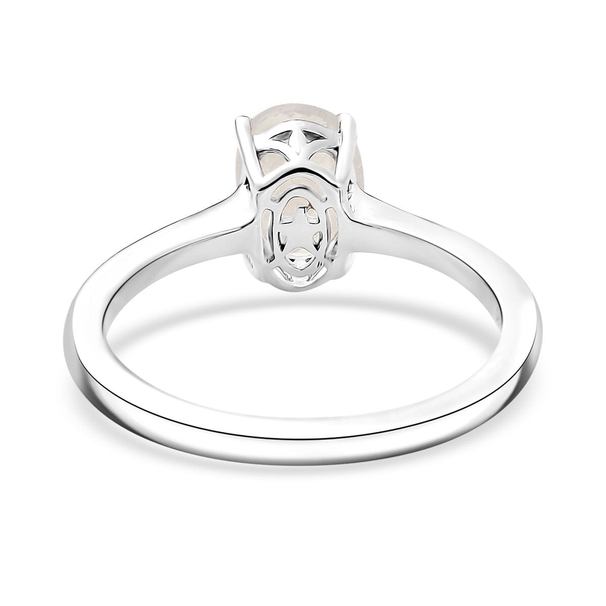 3 Piece Set - Moon Glow Moonstone 3.30 ctw Lunar Radiance Earrings, Ring (Size 7) and Pendant in Rhodium Over Sterling Silver with Stainless Steel Necklace 20 Inches image number 6