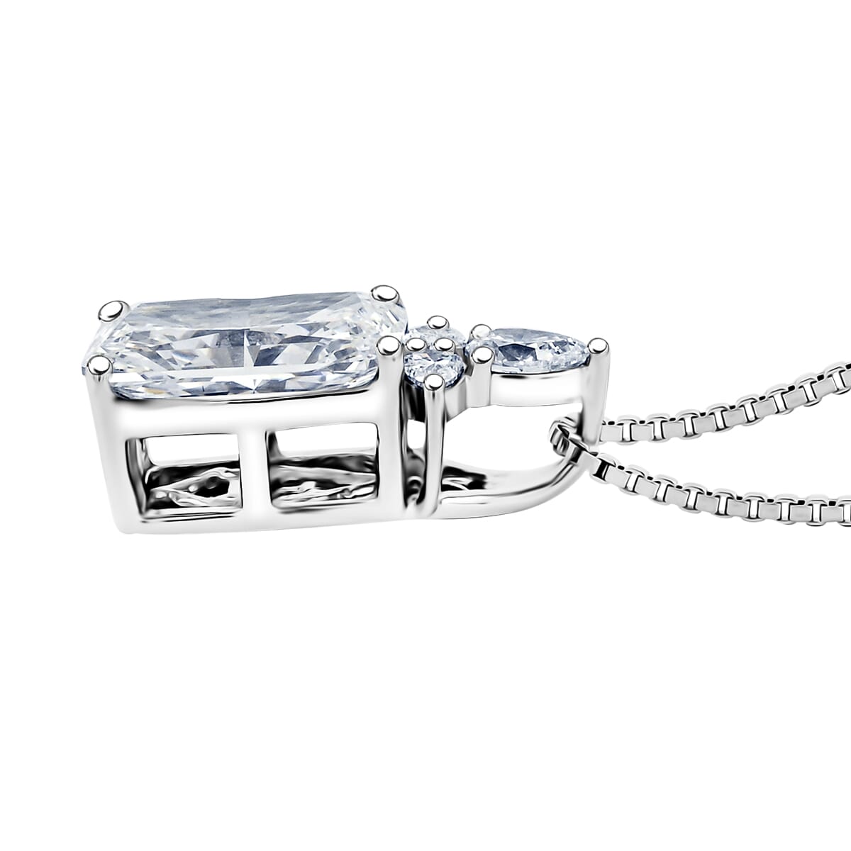 Luxuriant Lab Grown Diamond E-F VS 2.50 ctw Pendant  Necklace 20 Inches in 950 Platinum image number 2