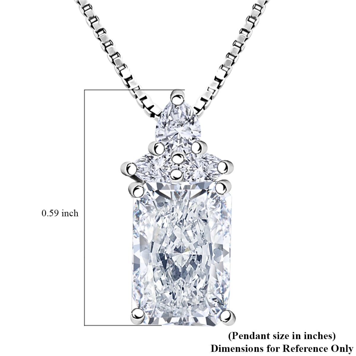 Luxuriant Lab Grown Diamond E-F VS 2.50 ctw Pendant  Necklace 20 Inches in 950 Platinum image number 4