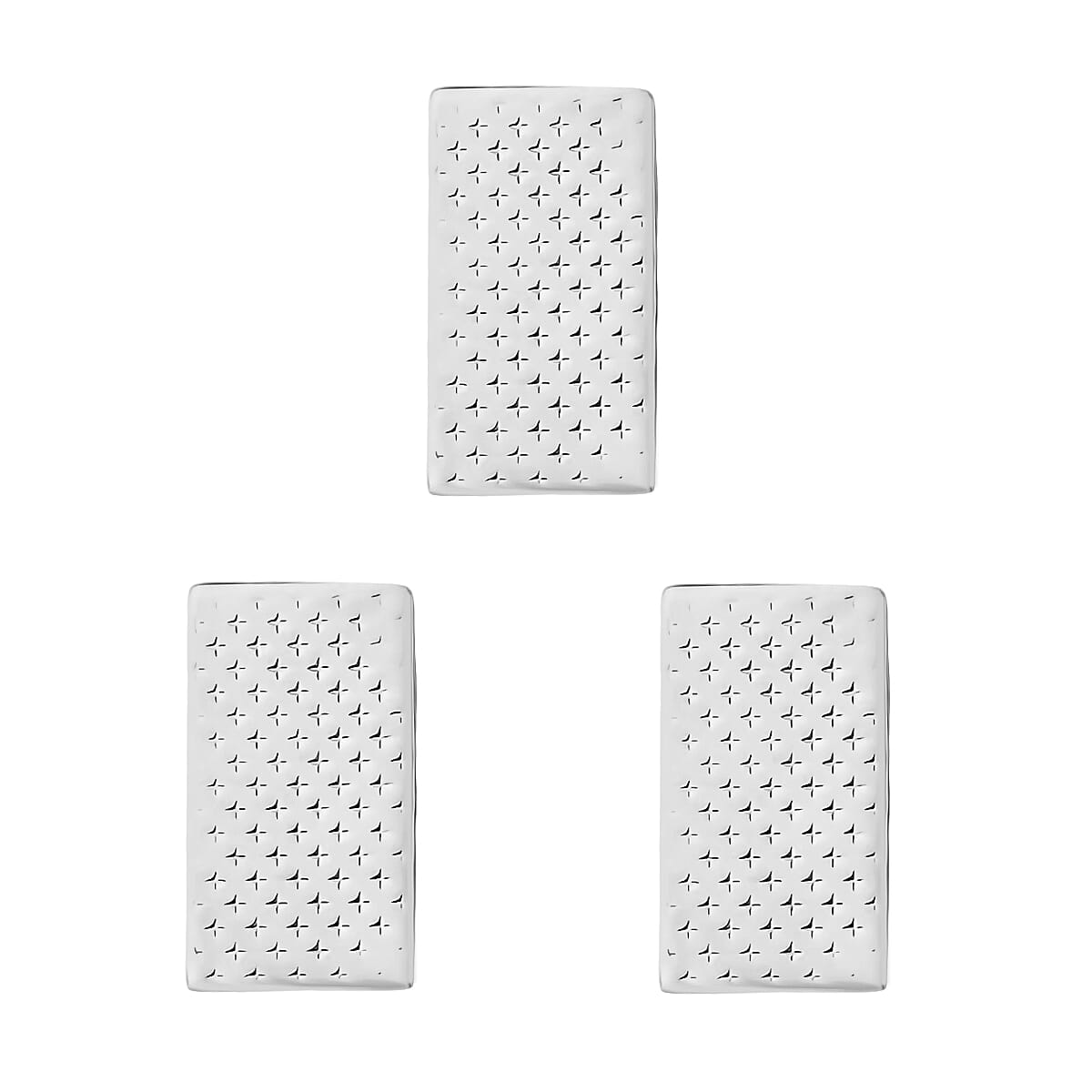 Set of 3 Bar in 10K White Gold 3.0 Grams image number 3