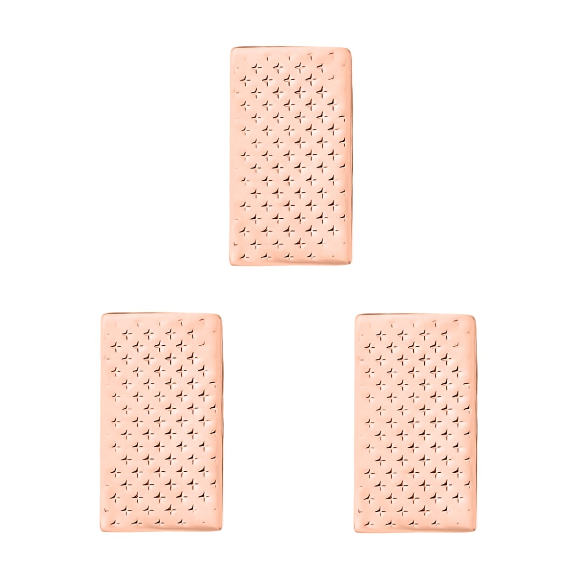 Set of 3 Bar Pendant Necklace in 10K Rose Gold 20 Inches 3.0Grams image number 2