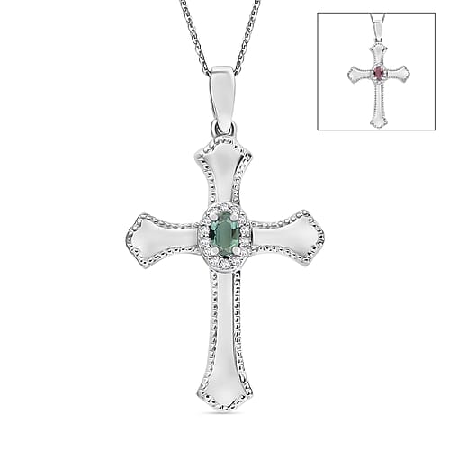 Narsipatnam Alexandrite / Rhodium Over Sterling Silver - Product card gallery slide 1 (10176673415481)