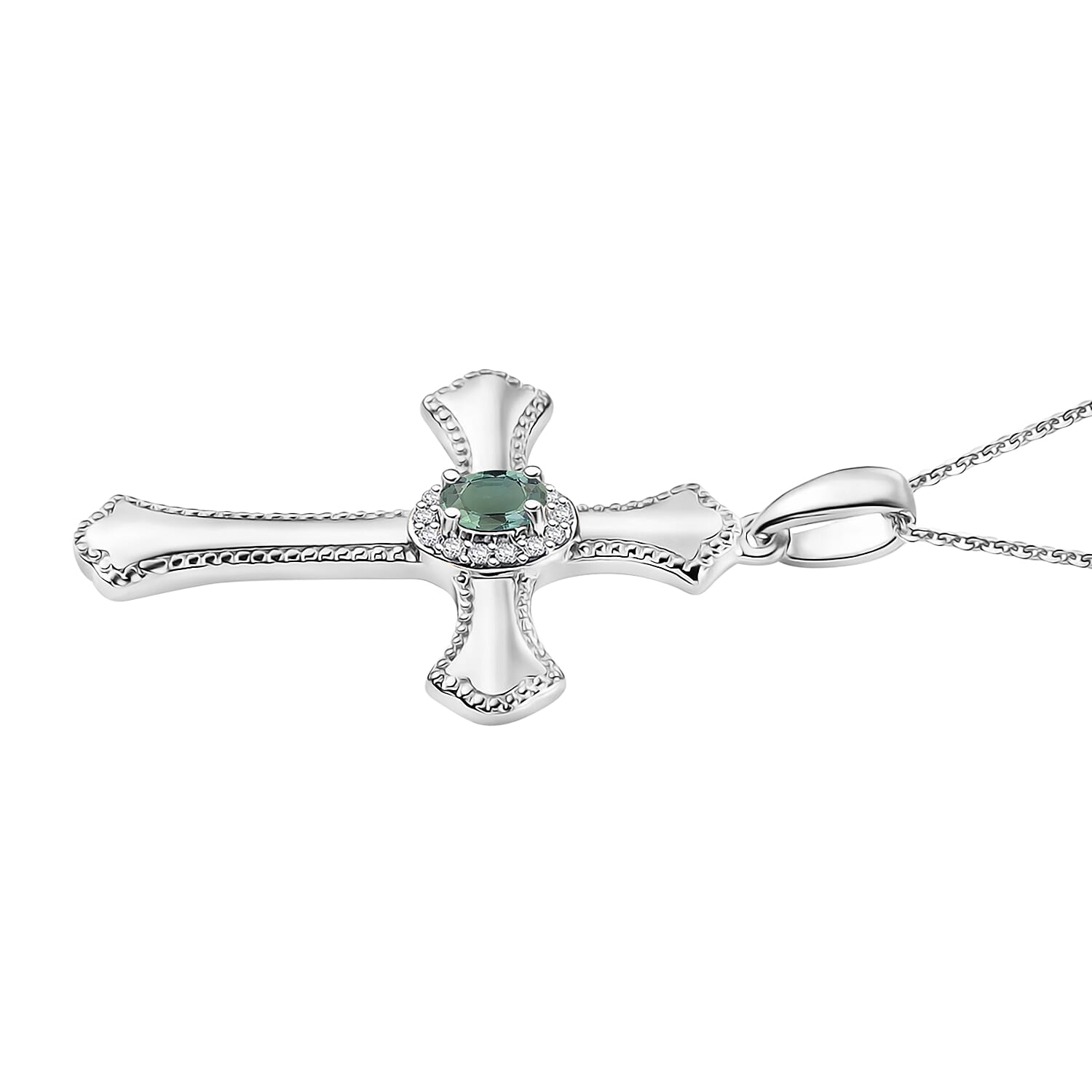 Narsipatnam Alexandrite / Rhodium Over Sterling Silver - Product card gallery slide 3 (10176673415481)