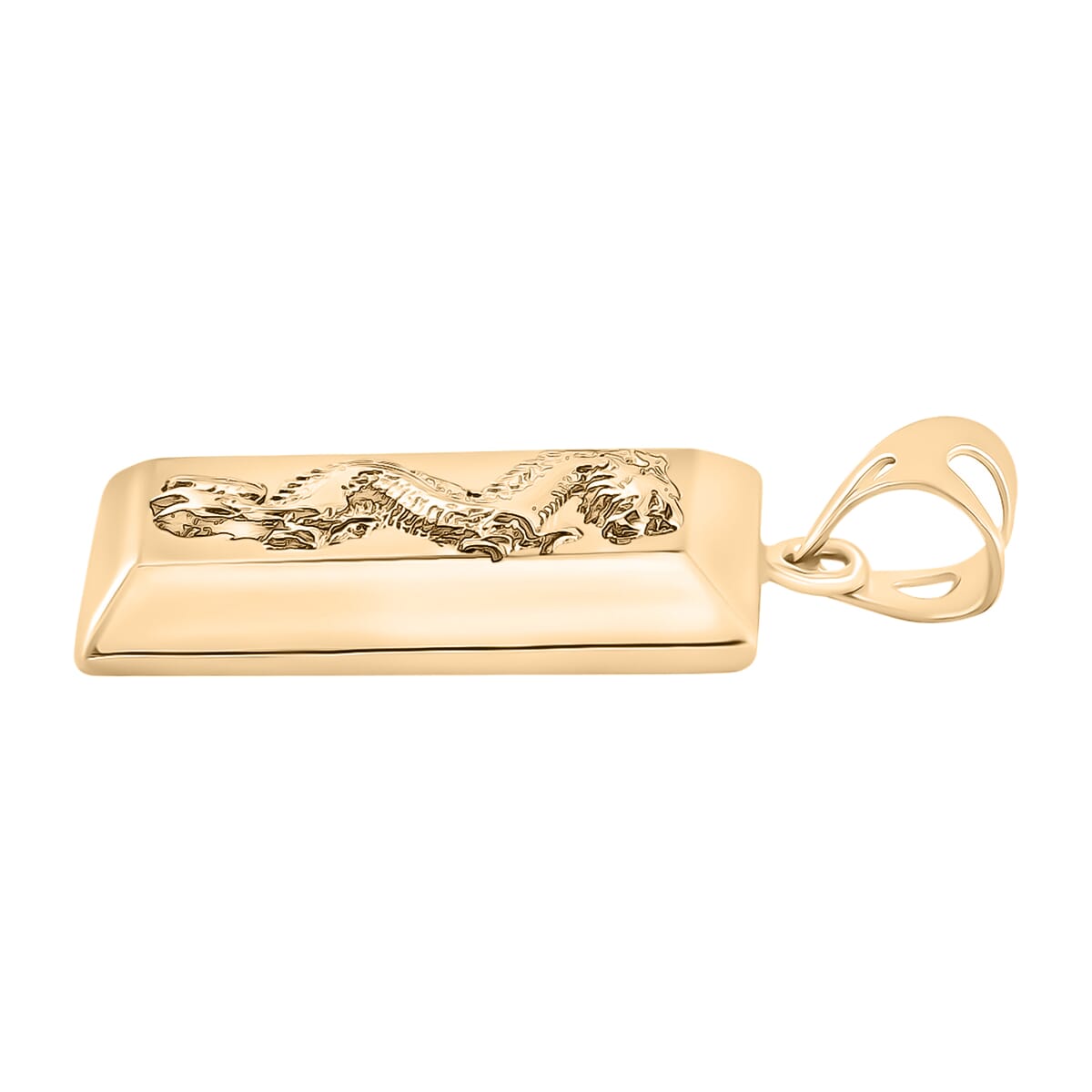 Dragon Bar Pendant Necklace in 10K Yellow Gold 1.80 Grams 20 Inches image number 2