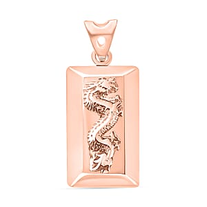 Dragon Bar Pendant Necklace in 10K Rose Gold 1.80 Grams 20 Inches
