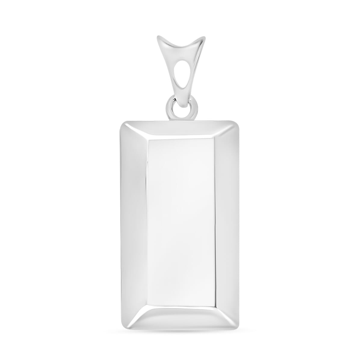 Bar Pendant Necklace in 14K White Gold 2 Grams 20 Inches image number 0