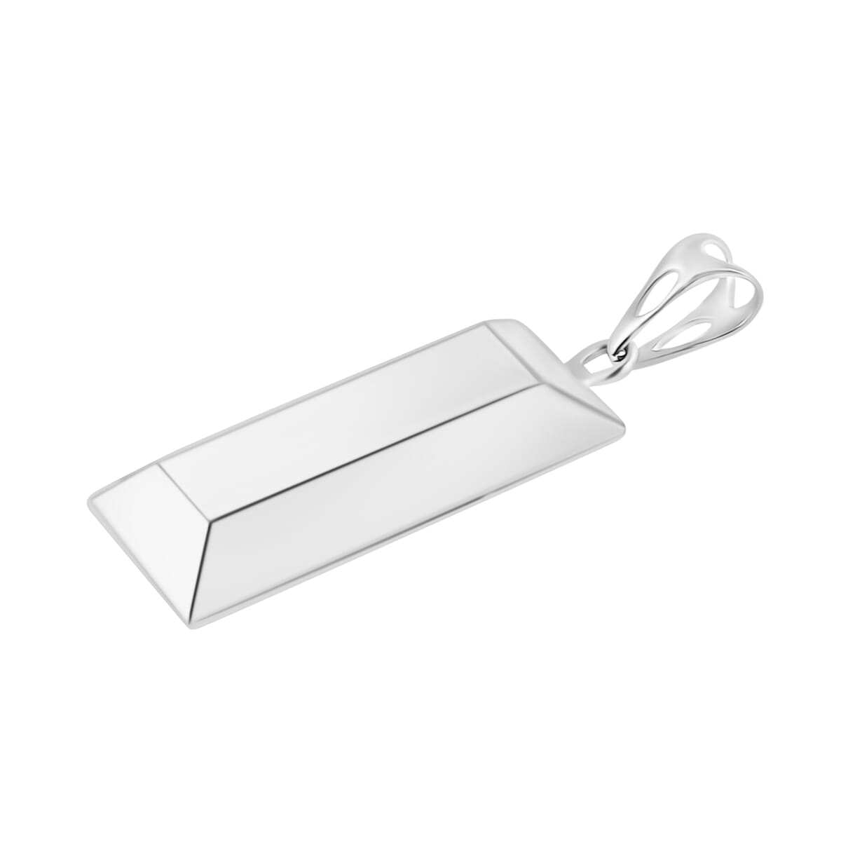 Bar Pendant Necklace in 14K White Gold 2 Grams 20 Inches image number 2