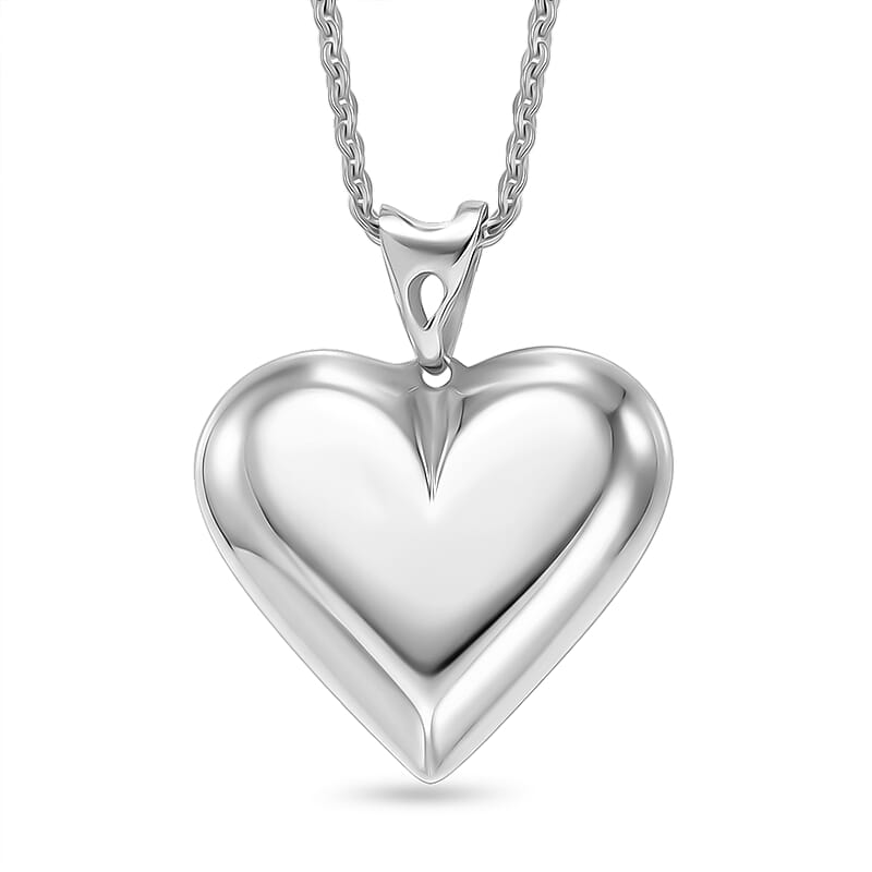 D'Joy Rhapsody Heart Pendant Necklace in 950 Platinum 3.4 Grams 20 Inches