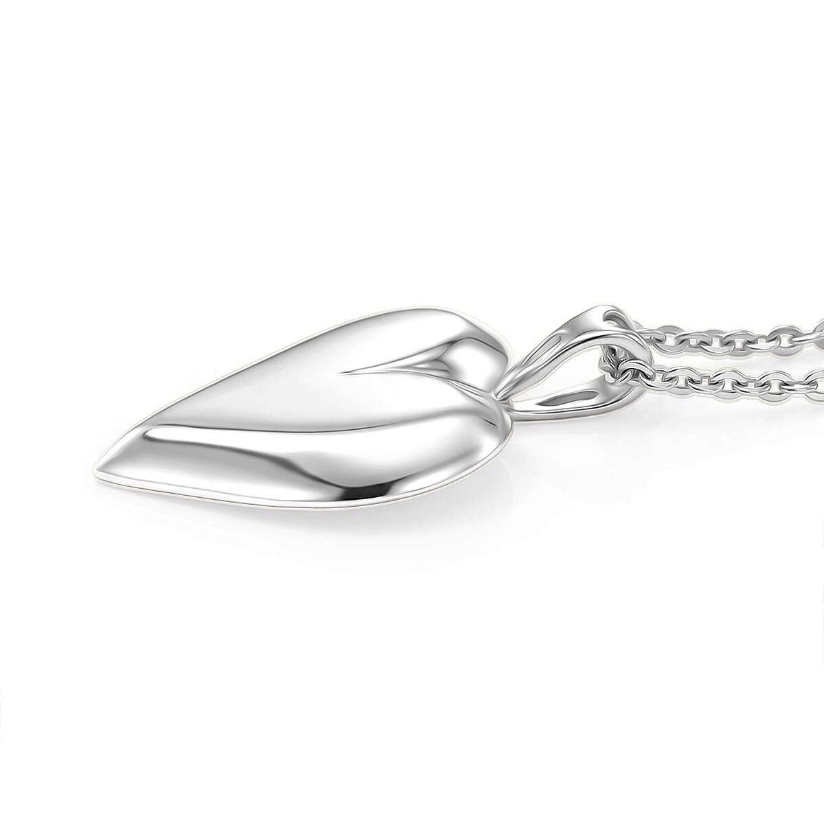 D'Joy Rhapsody Heart Pendant Necklace in 950 Platinum 3.4 Grams 20 Inches