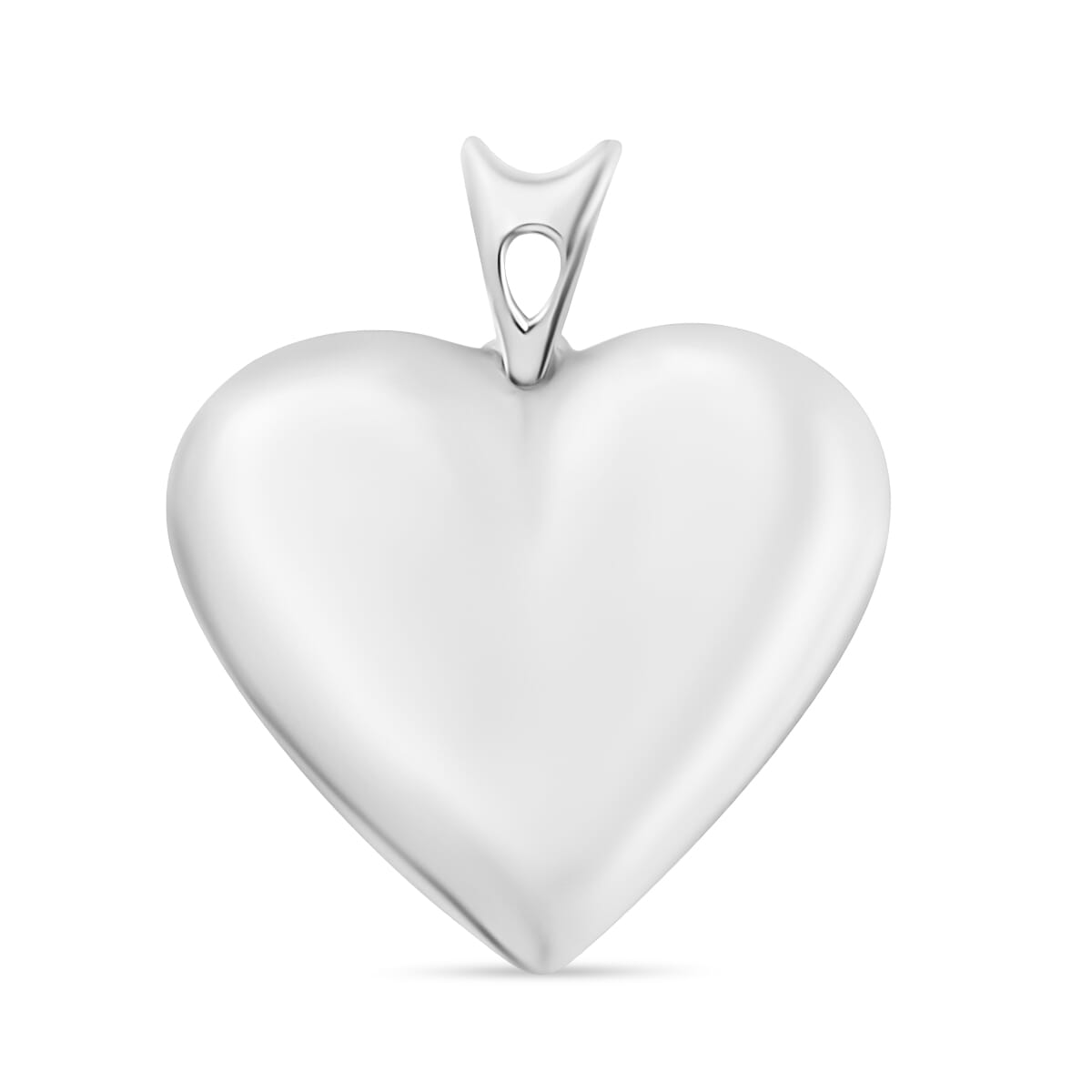 Heart Pendant Necklace in 18K White Gold 2.60 Grams 20 Inches image number 0