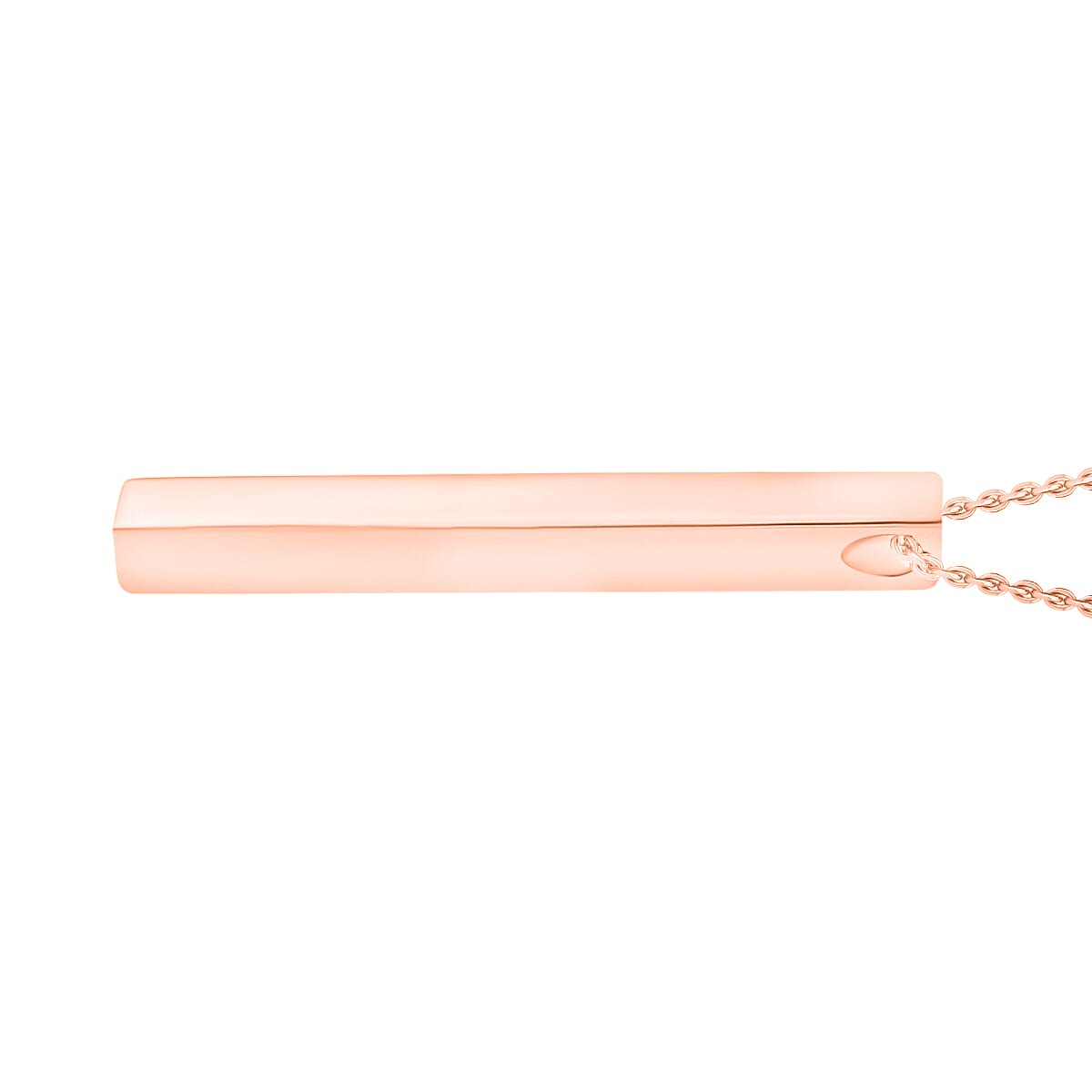 Bar Pendant Necklace in 18K Vermeil Rose Gold Over Sterling Silver 11 Grams 20 Inches (Del. in 10-12 Days) image number 2