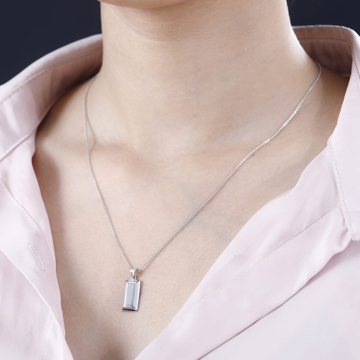 Bar Pendant Necklace in 950 Platinum 3.90 Grams 20 Inches image number 1
