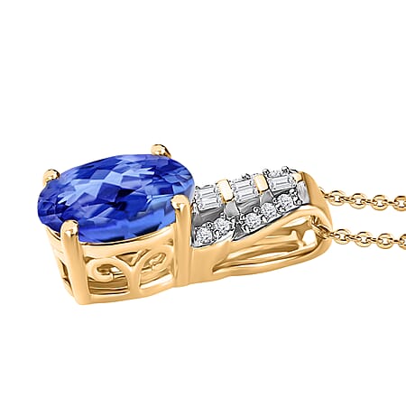 Tanzanite / Yellow Gold Over Sterling Silver - Product card gallery slide 3 (10176673775929)