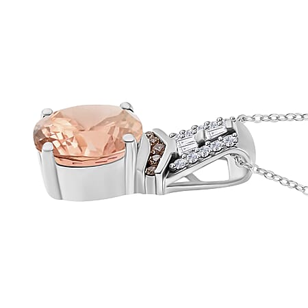 Marropino Morganite / Rhodium Over Sterling Silver - Product card gallery slide 3 (10176673874233)