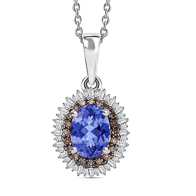 Tanzanite / Rhodium Over Sterling Silver - Product card gallery slide 1 (10176673939769)