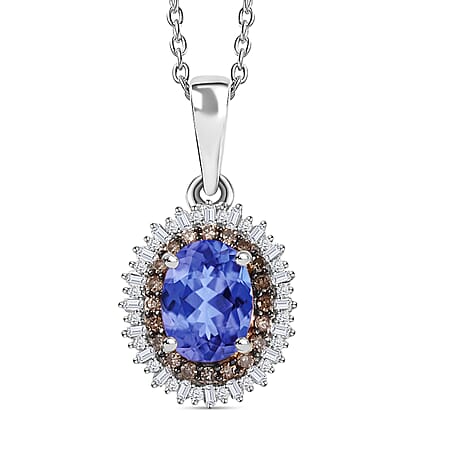 Tanzanite / Rhodium Over Sterling Silver - Product card gallery slide 1 (10176673939769)