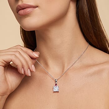 Lab Grown Diamond & Rubellite - Product card gallery slide 4 (10176674529593)