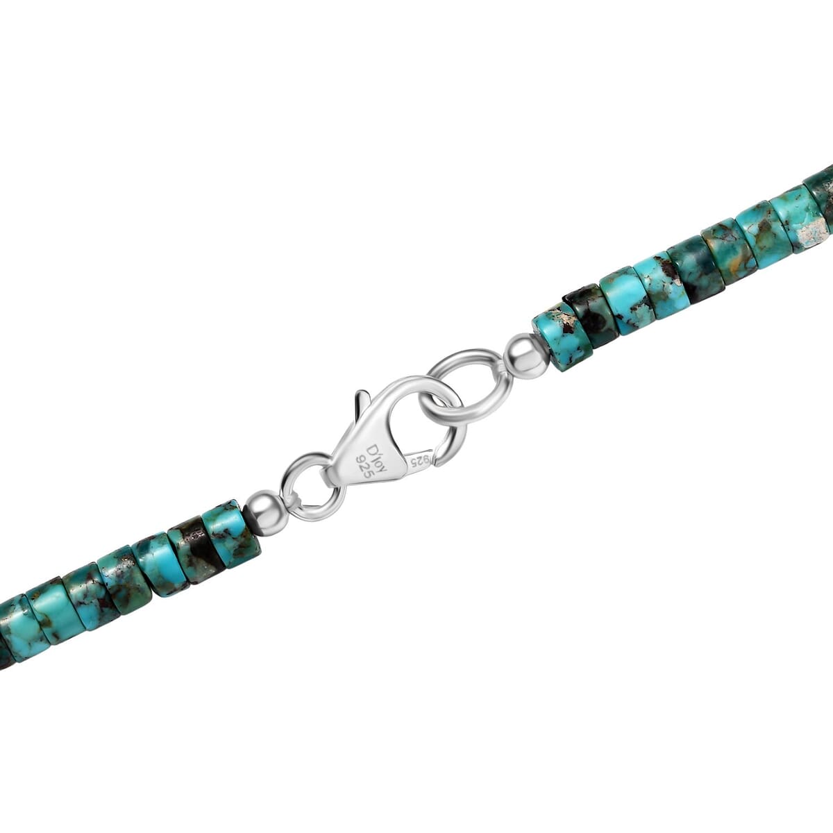 Premium Blue Moon Turquoise and Royston Turquoise 76.70 ctw Pendant Necklace in Rhodium Over and Black Oxidized Sterling Silver 20 Inches image number 4