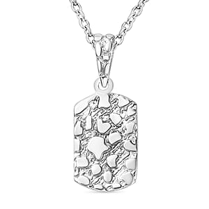 Bar Pendant Necklace in 10K White Gold 1.50 Grams 20 Inches